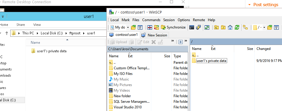 Connect FTP with WinSCP Client