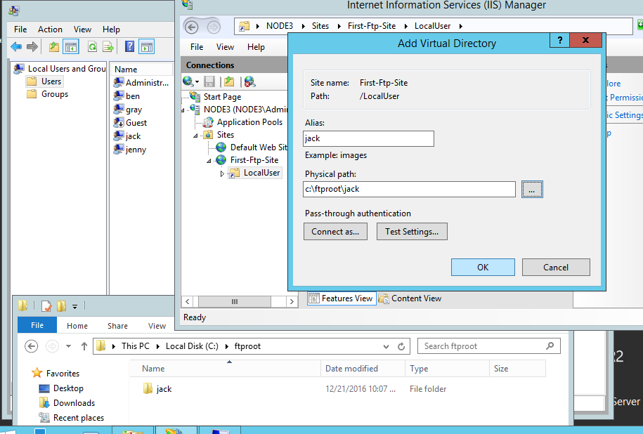 Add FTP Virtual Directory